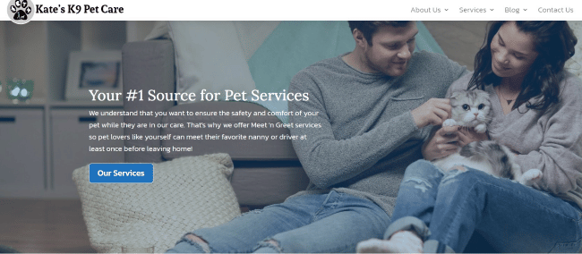 Let Kate's K9 Pet Care Take Care of your Pets